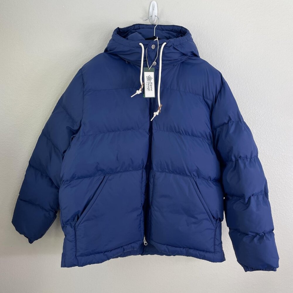 Alpine Design Puffer Jacket Coat Mens XL Space Blue AD 1962‎ Hooded Thermolite